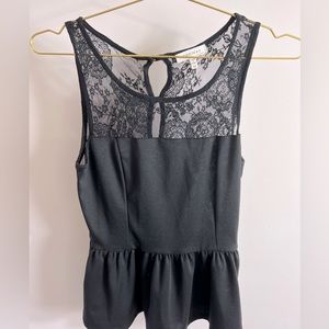 Lace Peplum Tank Blouse / Top